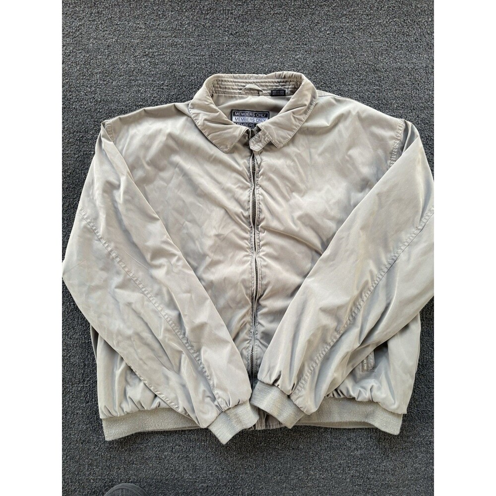 Members Only Vintage Classic Iconic‎ Racer Jacket Grey XL